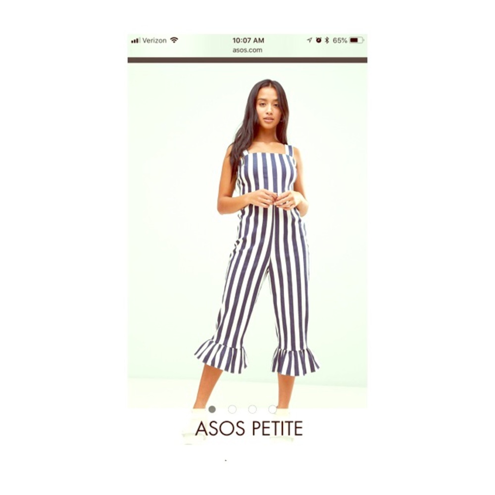 ASOS blue and white stripe jumpsuit